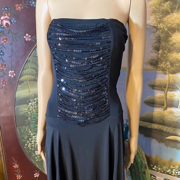Black Strapless Cocktail Dress, Size Small - Picture 1 of 6